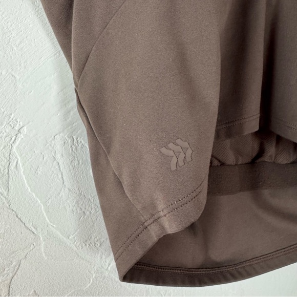 Target All in Motion Longline Bra Tank Top Cropped Solid Dark Brown Chocolate - Picture 4 of 8